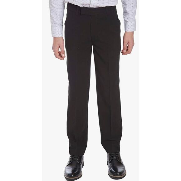 Calvin Klein Boys' Flat Bi-Stretch Dress Pant, Straight Leg - Picture 1 of 5